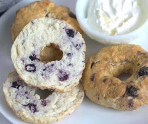 Air Fryer Blueberry Bagels