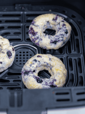 Air Fryer Blueberry Bagels