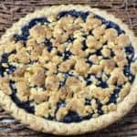 Air Fryer Blueberry Streusel Crumble Pie