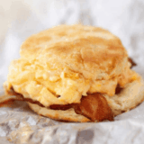 Air Fryer Breakfast Biscuits With Eggs & Bacon