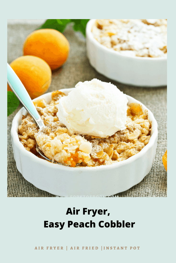 Air Fryer Peach Cobbler