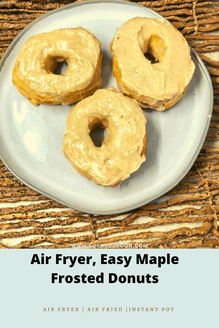 Air Fryer, Easy Maple Frosted Donuts