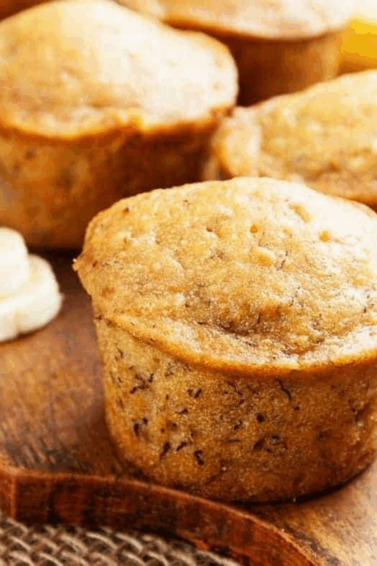 Air fryer Martha White banana nut muffins, golden, soft, and moist
