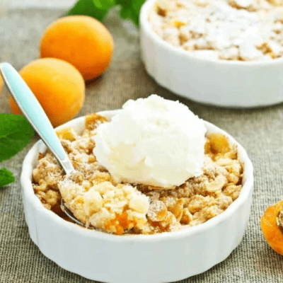 AIR FRYER PEACH COBBLER