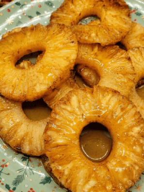 Easy Air Fryer Cinnamon Brown Sugar Pineapple Rings