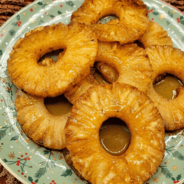 Easy Air Fryer Cinnamon Brown Sugar Pineapple Rings