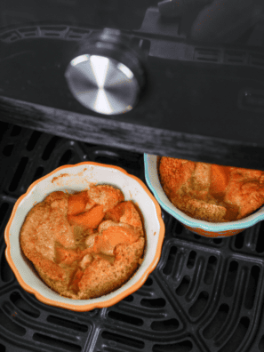 Easy Gluten-Free Air Fryer Peach Cobbler