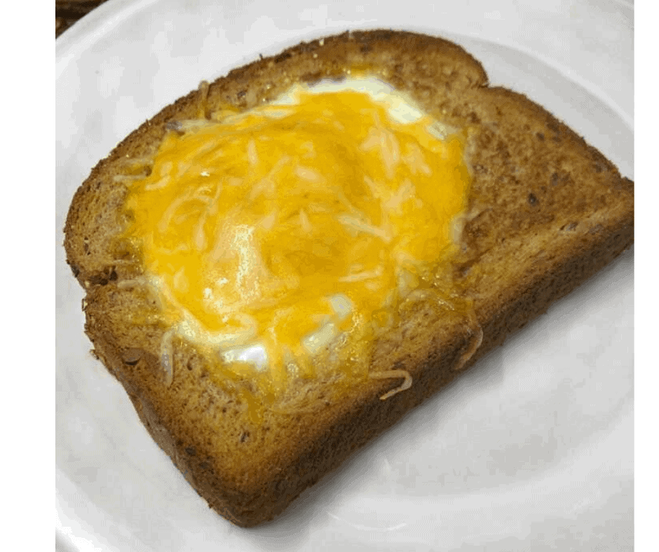Air Fryer Cheesy Egg Toast Fork To Spoon