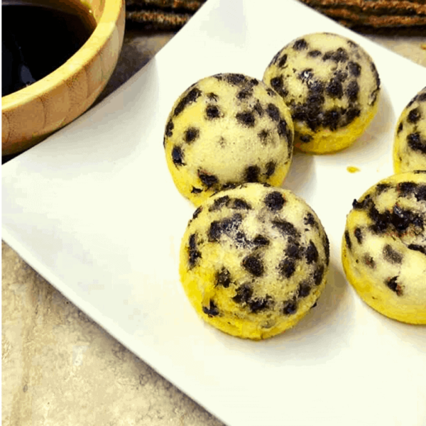 Air Fryer Chocolate Chip Pancake Bites Fork To Spoon
