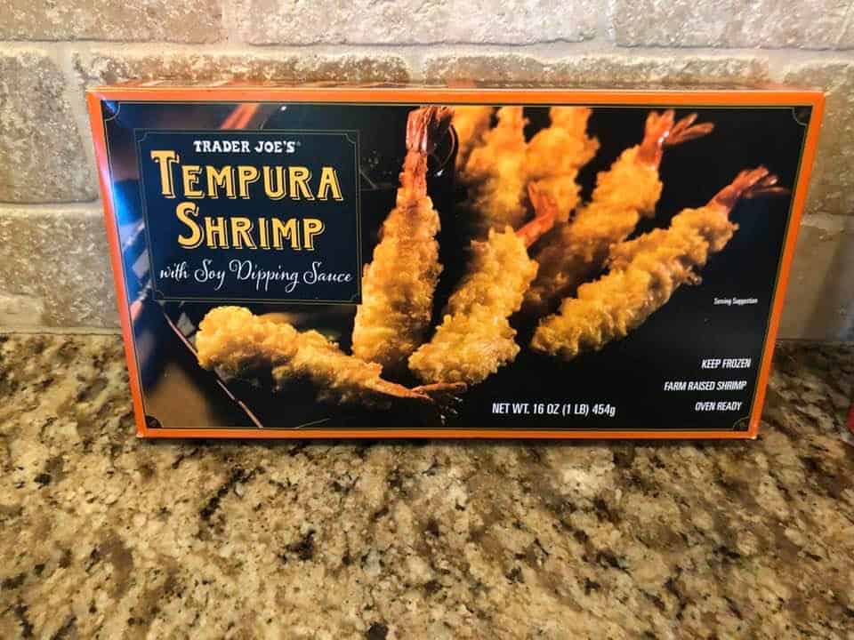 box of trader joe's shrimp