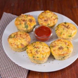 Air Fryer Sausage and Cheddar Egg Muffins - Fork To Spoon