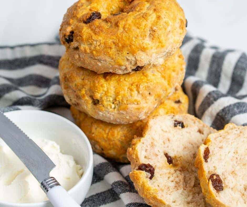 Air Fryer Weight Watcher Cinnamon Raisin Bagel Recipe Fork To Spoon