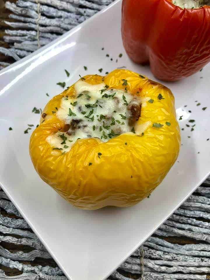 Air Fryer Stuffed Bell Peppers Fork To Spoon
