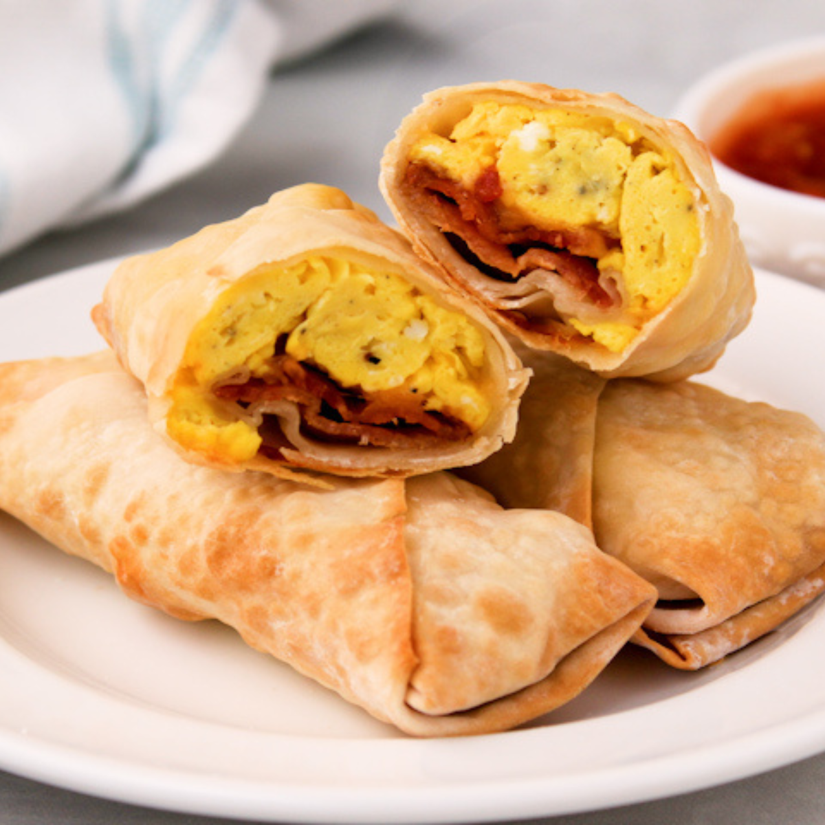 Air Fryer Breakfast Egg Rolls - Fork To Spoon