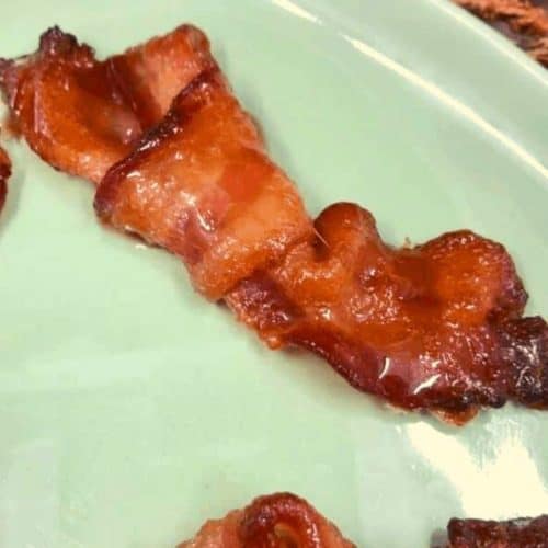 Air Fryer Brown Sugar Bacon Knots Fork To Spoon