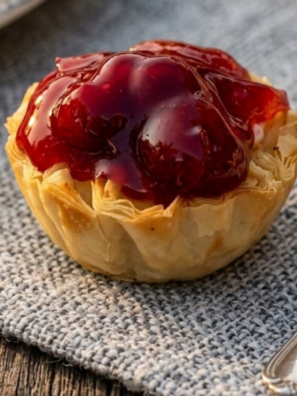 Air Fryer Cherry Cheesecake Bites (Easy 10-Minute Phyllo Cup Dessert)
