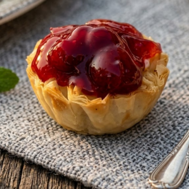 Air Fryer Cherry Cheesecake Bites (Easy 10-Minute Phyllo Cup Dessert)