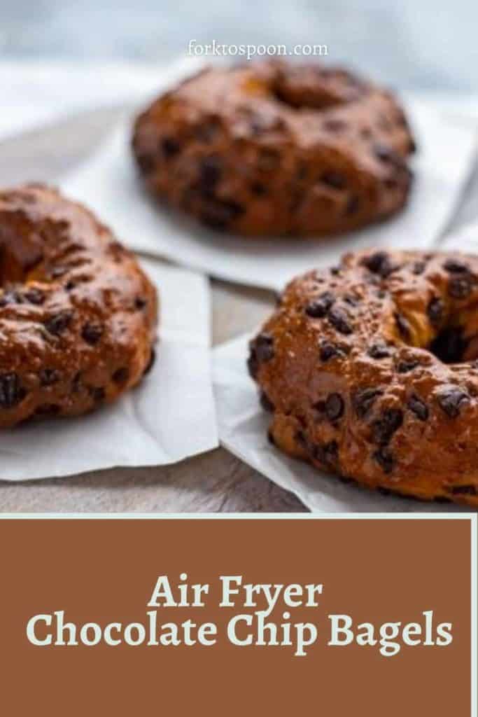 Air Fryer Chocolate Chip Bagels
