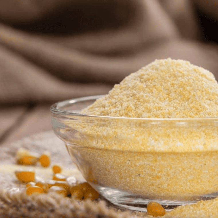 Ingredients needed for Air Fryer Creamed Corn Cornbread on kitchen table.