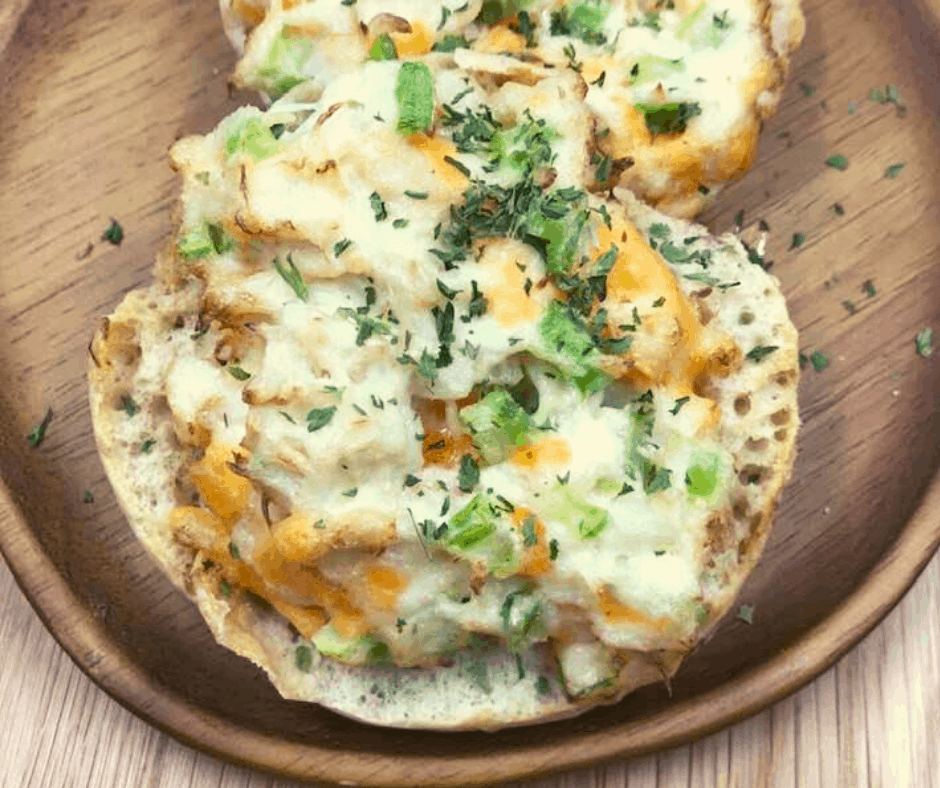 Air Fryer, Cheesy Crab Meat English Muffins Melts