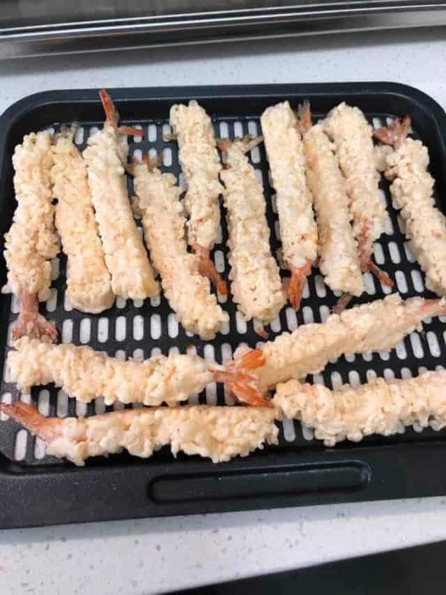 Air Fryer Frozen Tempura Shrimp Fork To Spoon