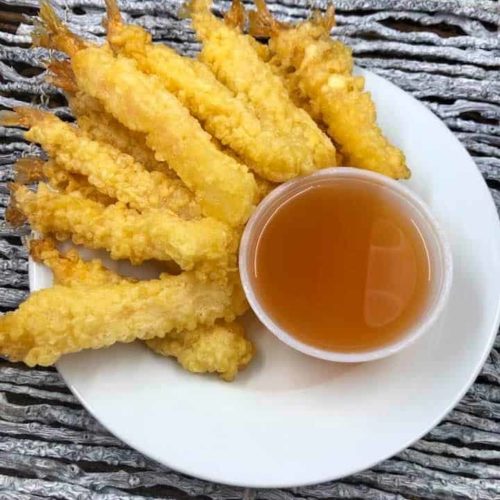 Air Fryer Frozen Tempura Shrimp Fork To Spoon