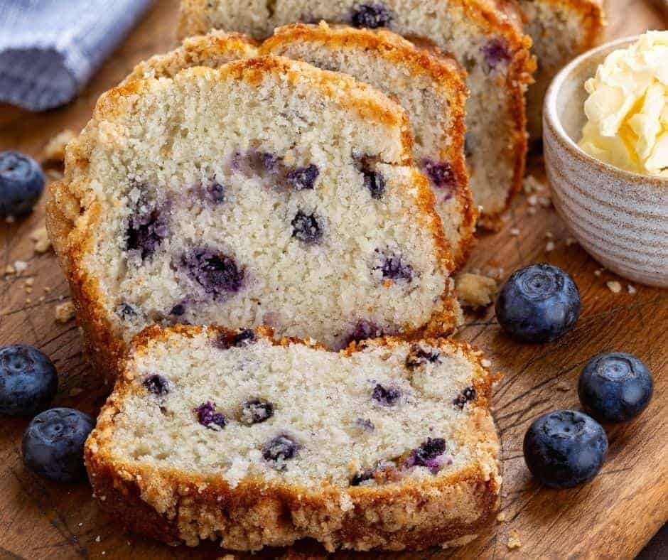 Air Fryer Blueberry Quick Bread