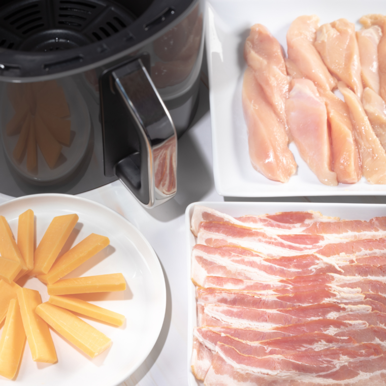 Ingredients Needed For Air Fryer Cheesy Bacon Wrapped Chicken