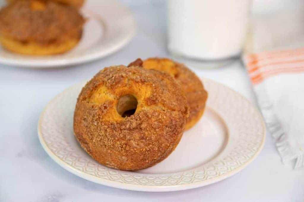 Air Fryer Cinnamon Crumb Donuts