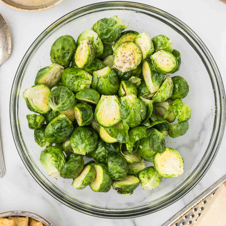 How To Make Air Fryer Lemon Pepper Brussels Sprouts | Easy & Healthy Recipe