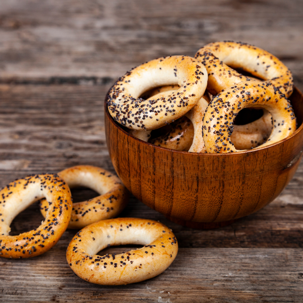 Air Fryer Poppy Bagels  