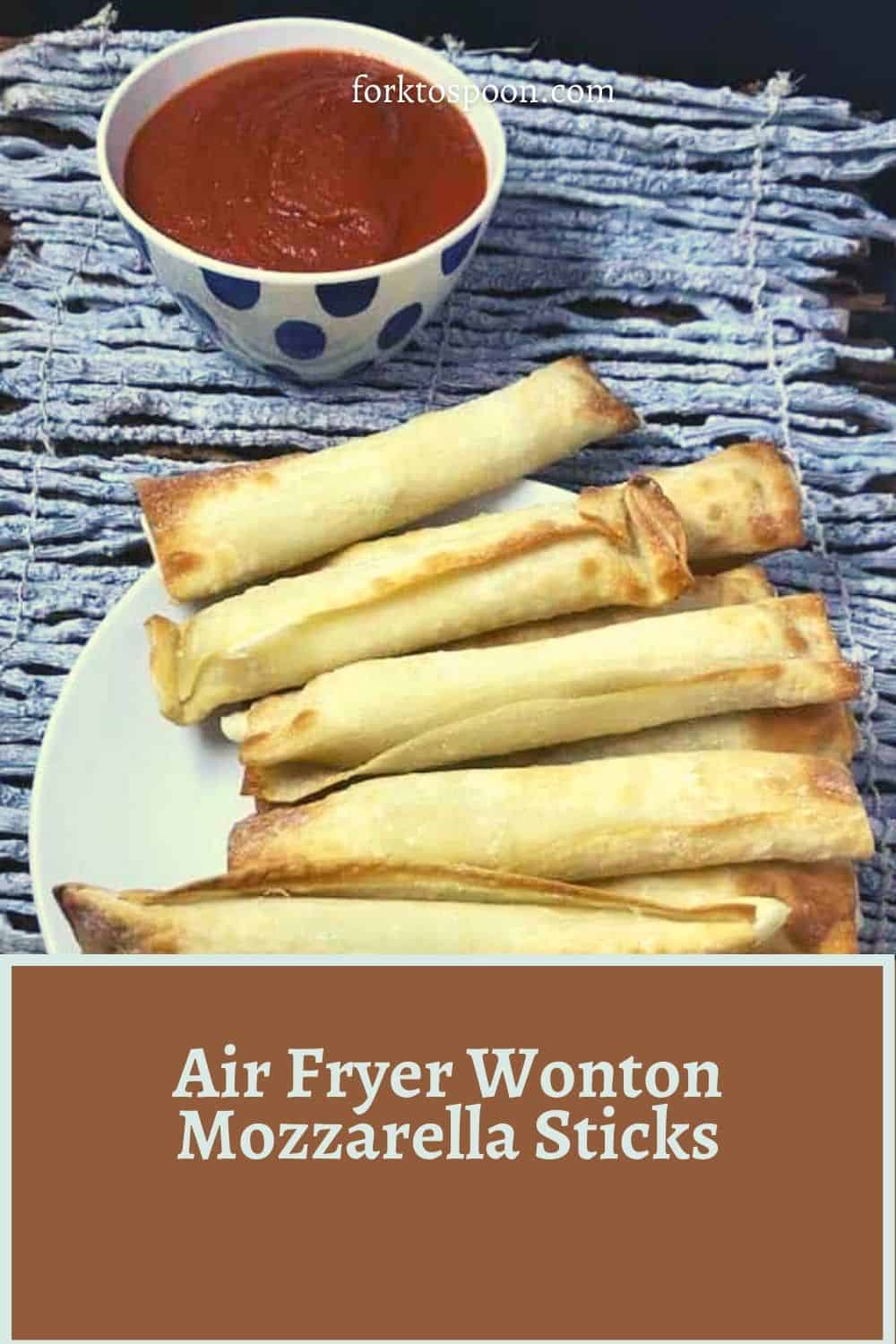 Air Fryer Wonton Mozzarella Sticks