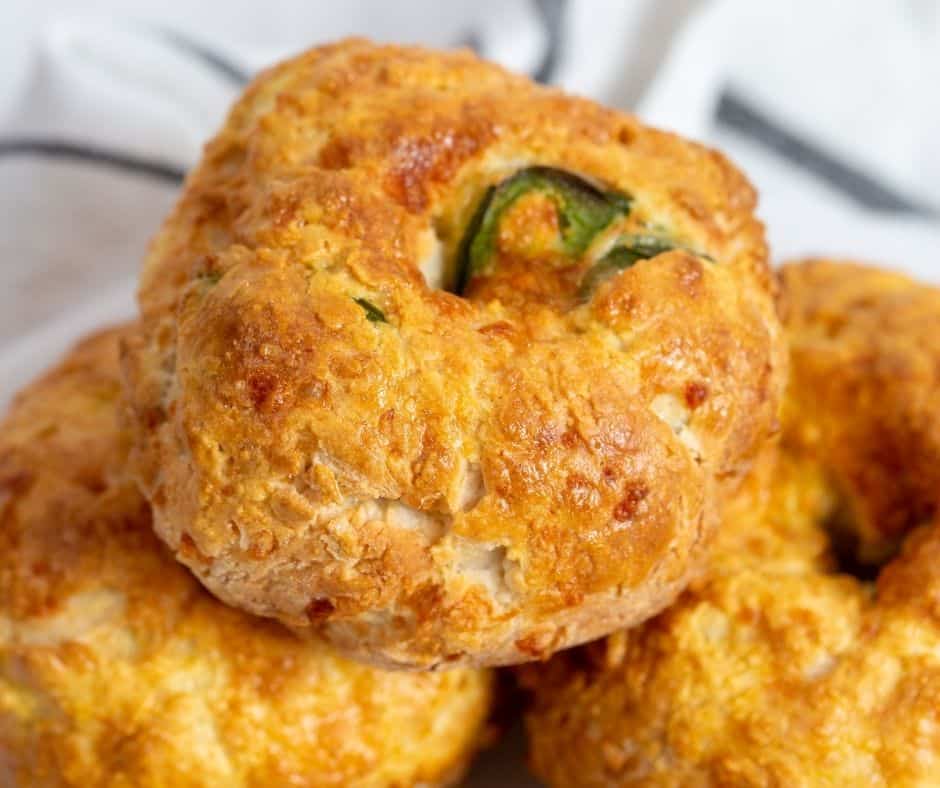 Air Fryer Jalapeno and Cheddar Bagels