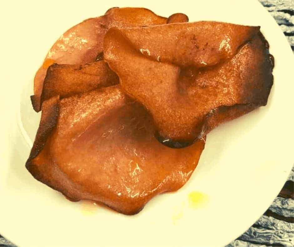 plate with fried bologna