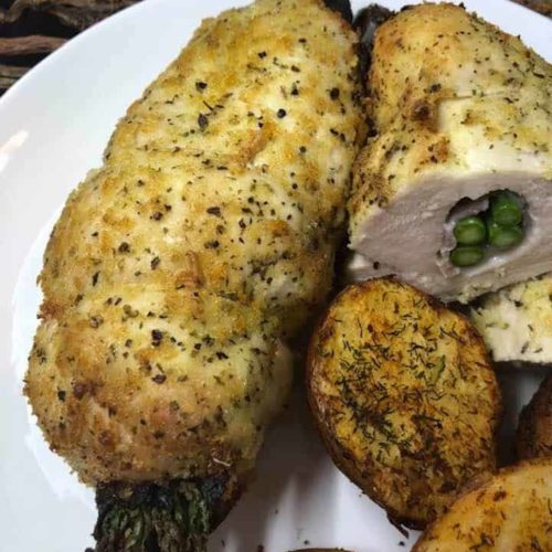 Air Fryer, Prosciutto, Provolone and Asparagus Stuffed Chicken Breasts