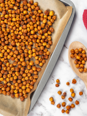 Air Fryer Cinnamon and Sugar Roasted Chickpeas