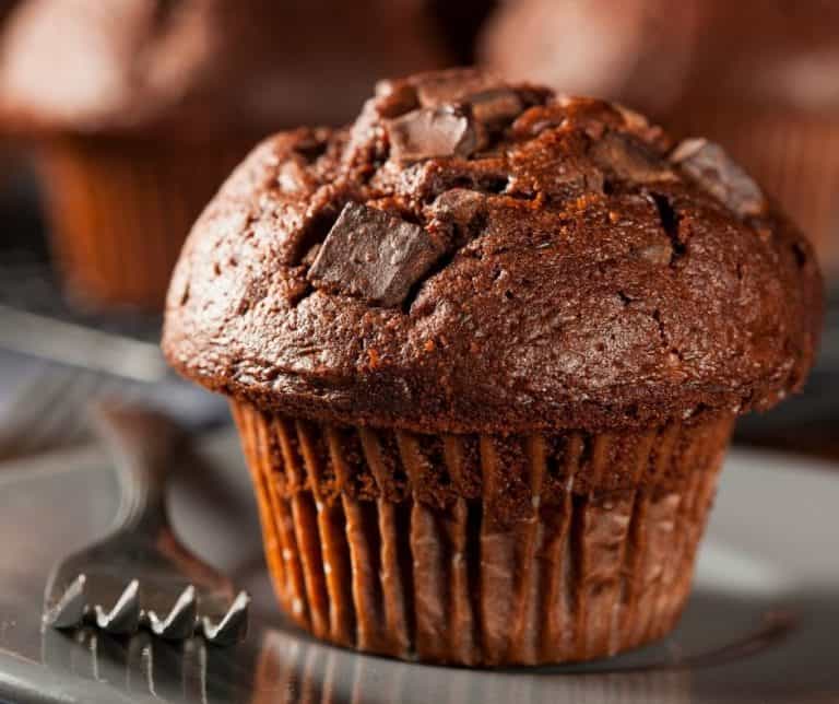 Air Fryer Double Chocolate Chip Muffins Fork To Spoon