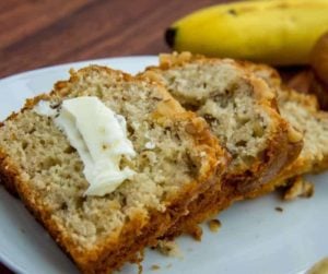 Air Fryer Banana Walnut Pound Cake