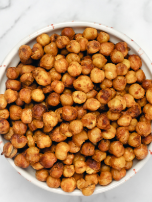 Air Fryer Onion and Garlic Roasted Chickpeas