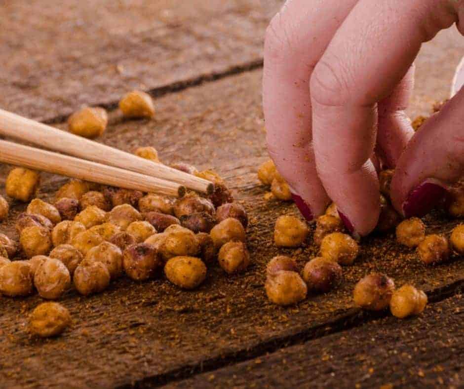 Air Fryer Pumpkin Spice Roasted Chickpeas