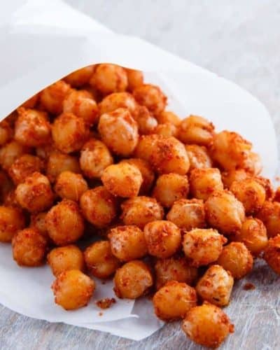Air Fryer Vinegar and Lime Roasted Chickpeas
