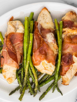 stuffed chicken with asparagus