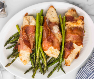 stuffed chicken with asparagus