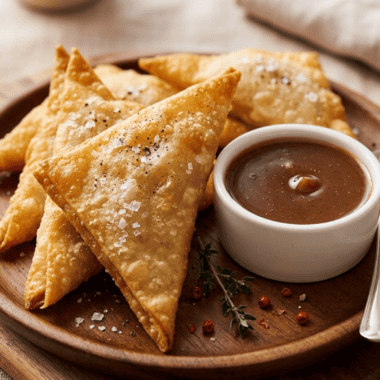 Crispy Air Fryer Apple Pie Wontons made with just 4 ingredients in 10 minutes. The easiest apple dessert &mdash; perfect for fall snacks, parties, and quick treats.