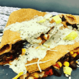 Air Fryer Black Bean and Corn Quesadilla