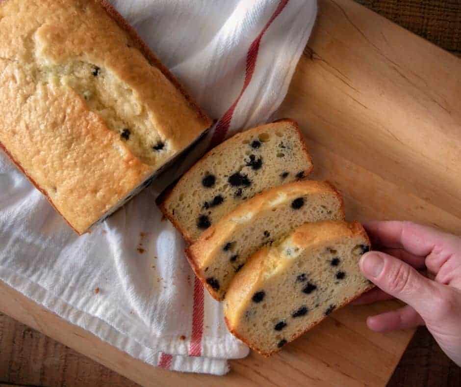 Air Fryer Blueberry Pound Cake