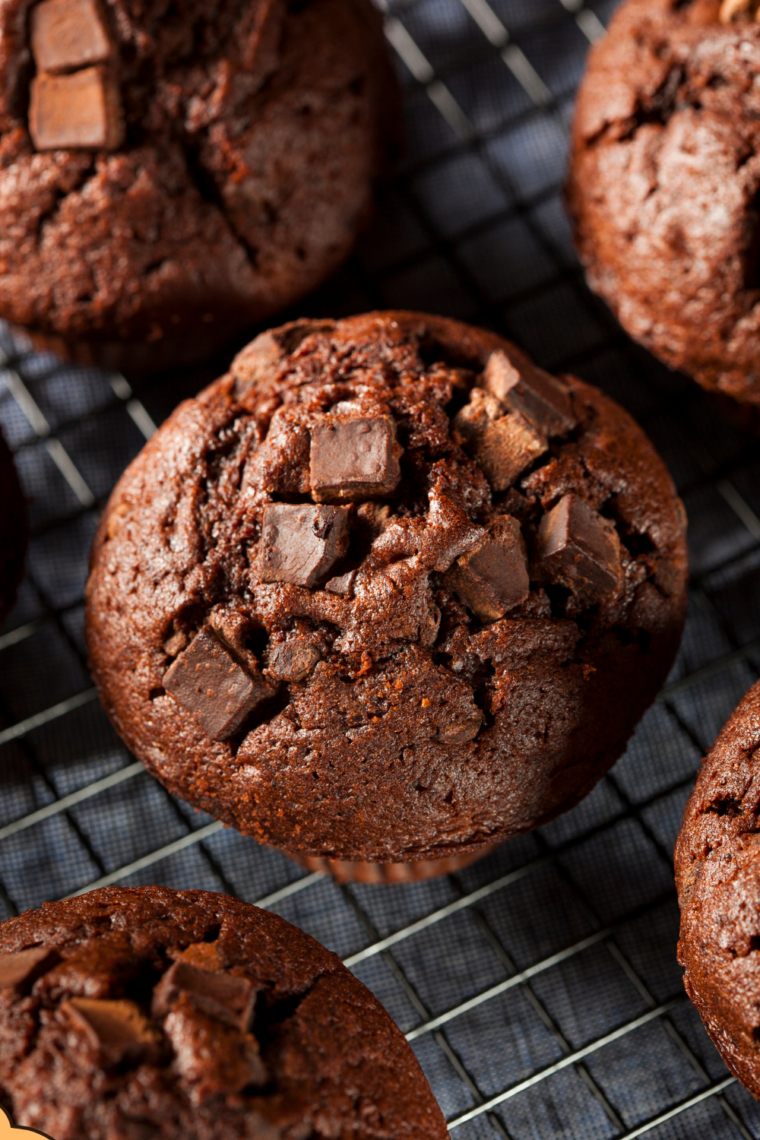 Air Fryer Double Chocolate Chip Muffins