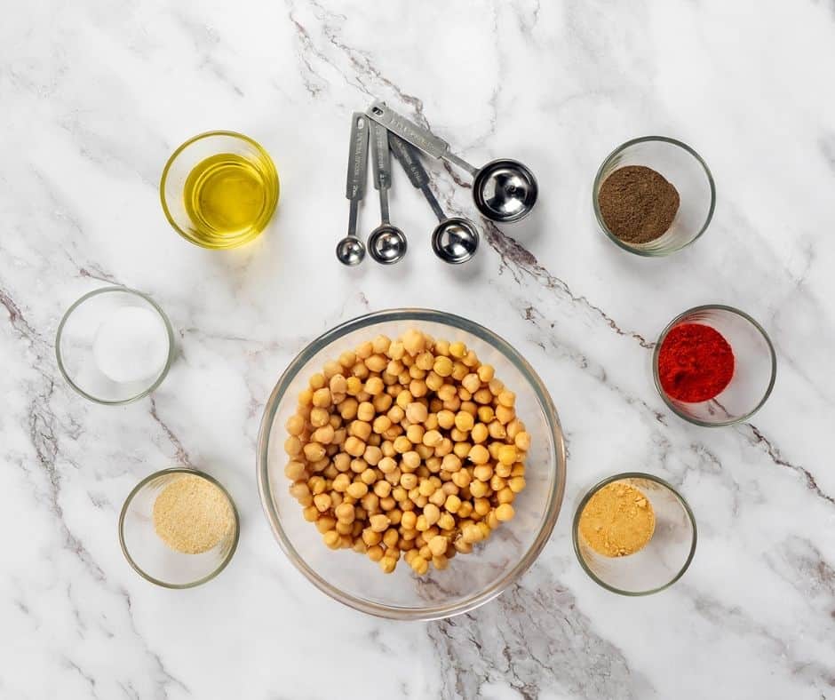 Ingredients Needed For Air Fryer Spicy Roasted Chickpeas