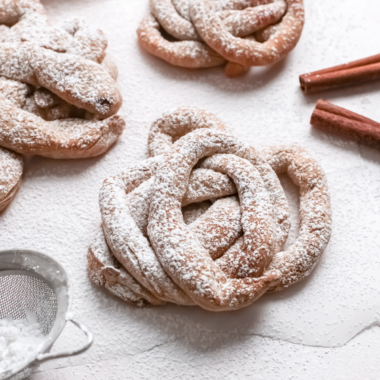 Skip the long fair lines and the $10 price tag &mdash; these Air Fryer Funnel Cakes bring all the crispy, golden, powdered-sugar magic of the carnival straight to your kitchen! Ready in just 20 minutes with a fraction of the oil, this easy homemade recipe will have you wondering why you ever waited for state fair season.