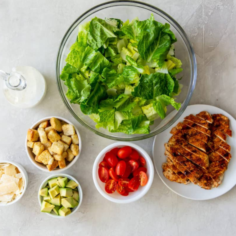 Air Fryer Grilled Chicken Caesar Salad (2)